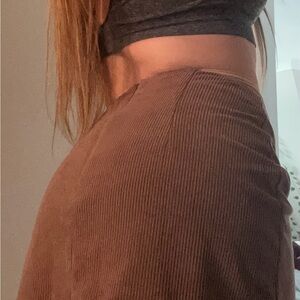 HALARA Brown Pencil Skirt